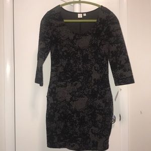 Black and Grey pattern dress
